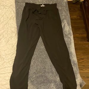 Black linen pants